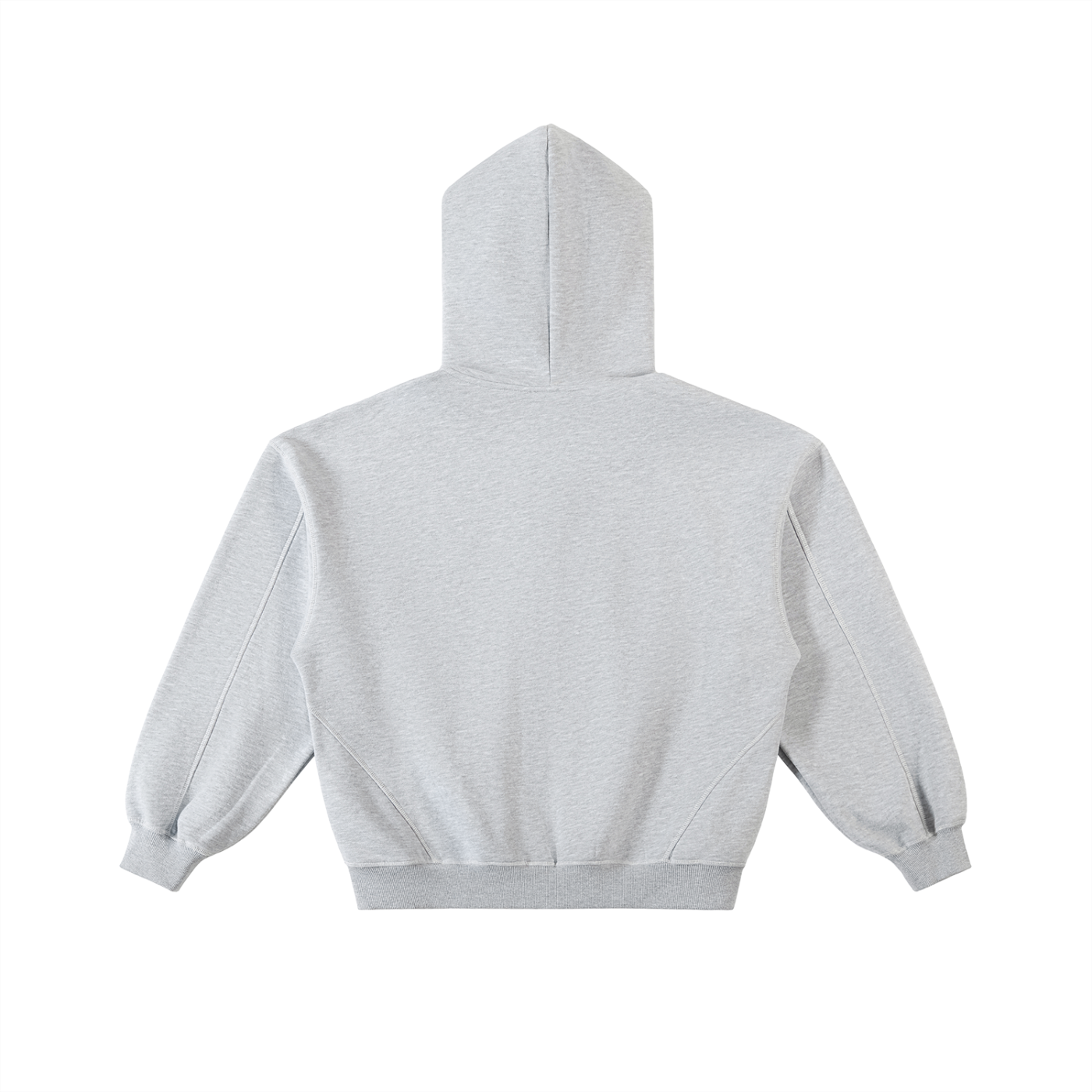 Omina Essentials Contrast-Stitched Boxy Fleece Zip Hoodie ODMPOD
