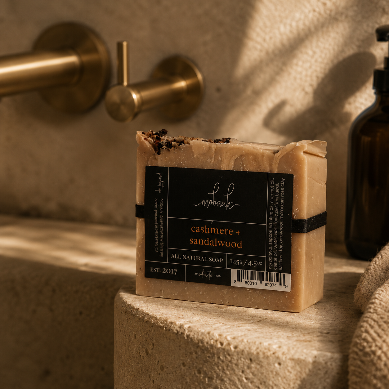 Cashmere + Sandalwood- All Natural Soap Mobaak Aromatherapy Shoppe
