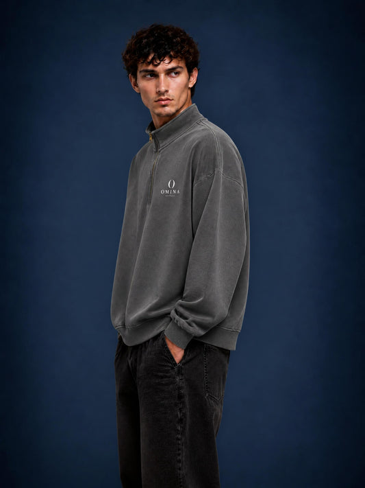 OMINA Essentials | Unisex Vintage Wash Fleece Sweatshirt ODMPOD