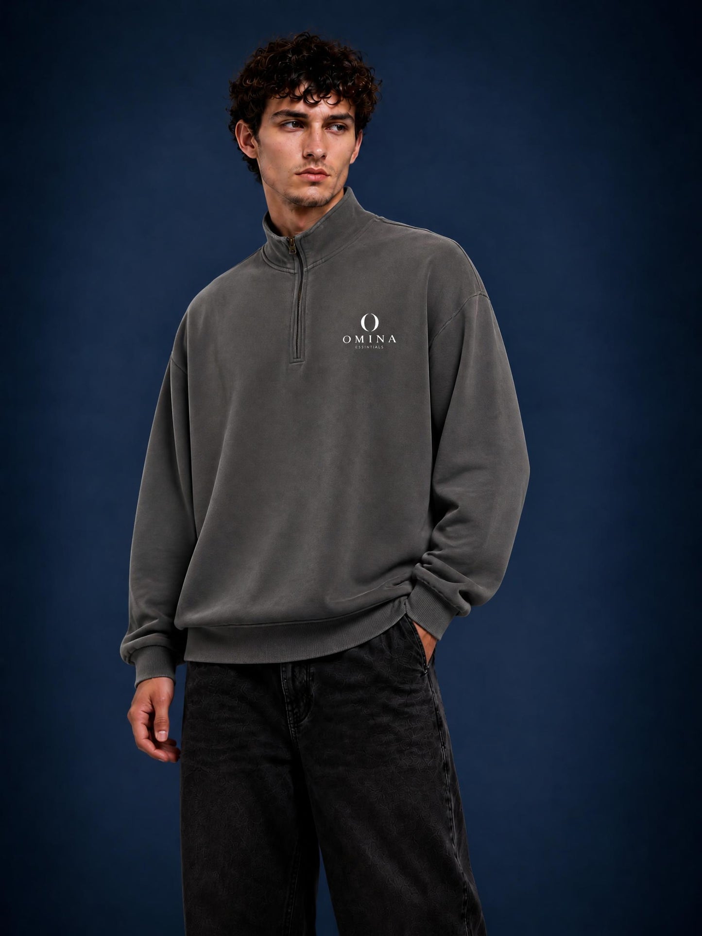 OMINA Essentials | Unisex Vintage Wash Fleece Sweatshirt ODMPOD
