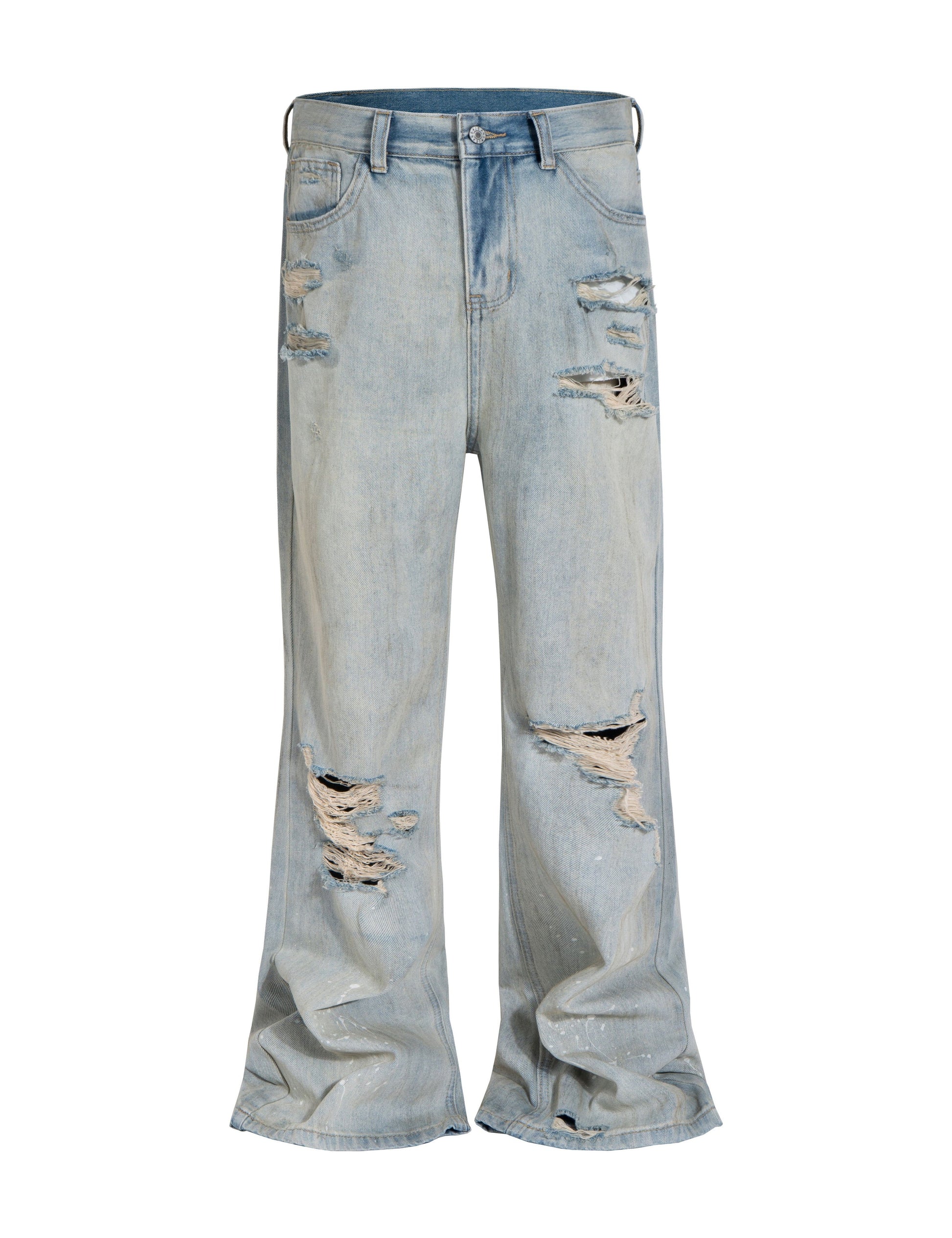 STONE DESTRUCTION FLARE DENIM UNDEVELOPED