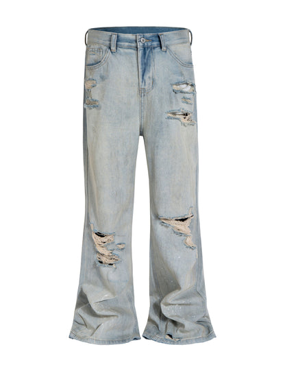 STONE DESTRUCTION FLARE DENIM UNDEVELOPED