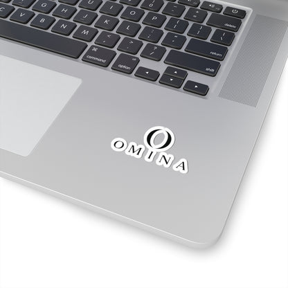 Omina Logo Kiss-Cut Sticker — Minimal Monogram Decal for Laptops & Branding Printify