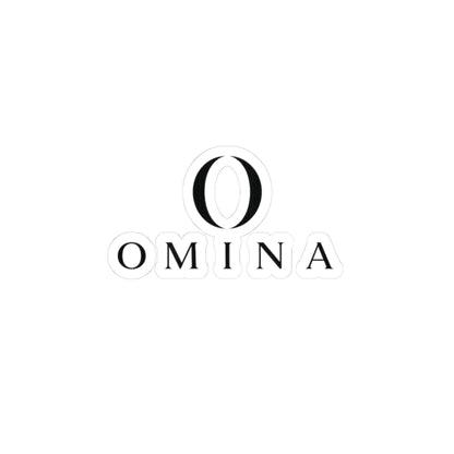 Omina Logo Kiss-Cut Sticker — Minimal Monogram Decal for Laptops & Branding Printify