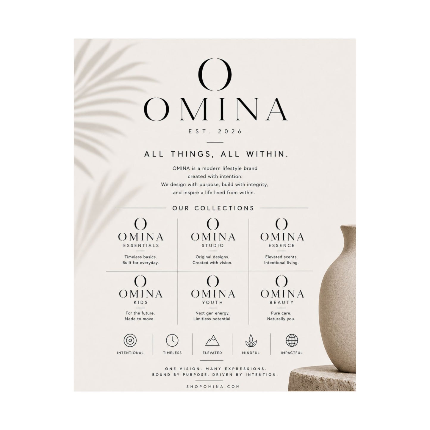 Matte Vertical Poster — Minimalist Brand Logo & Collections Display Printify