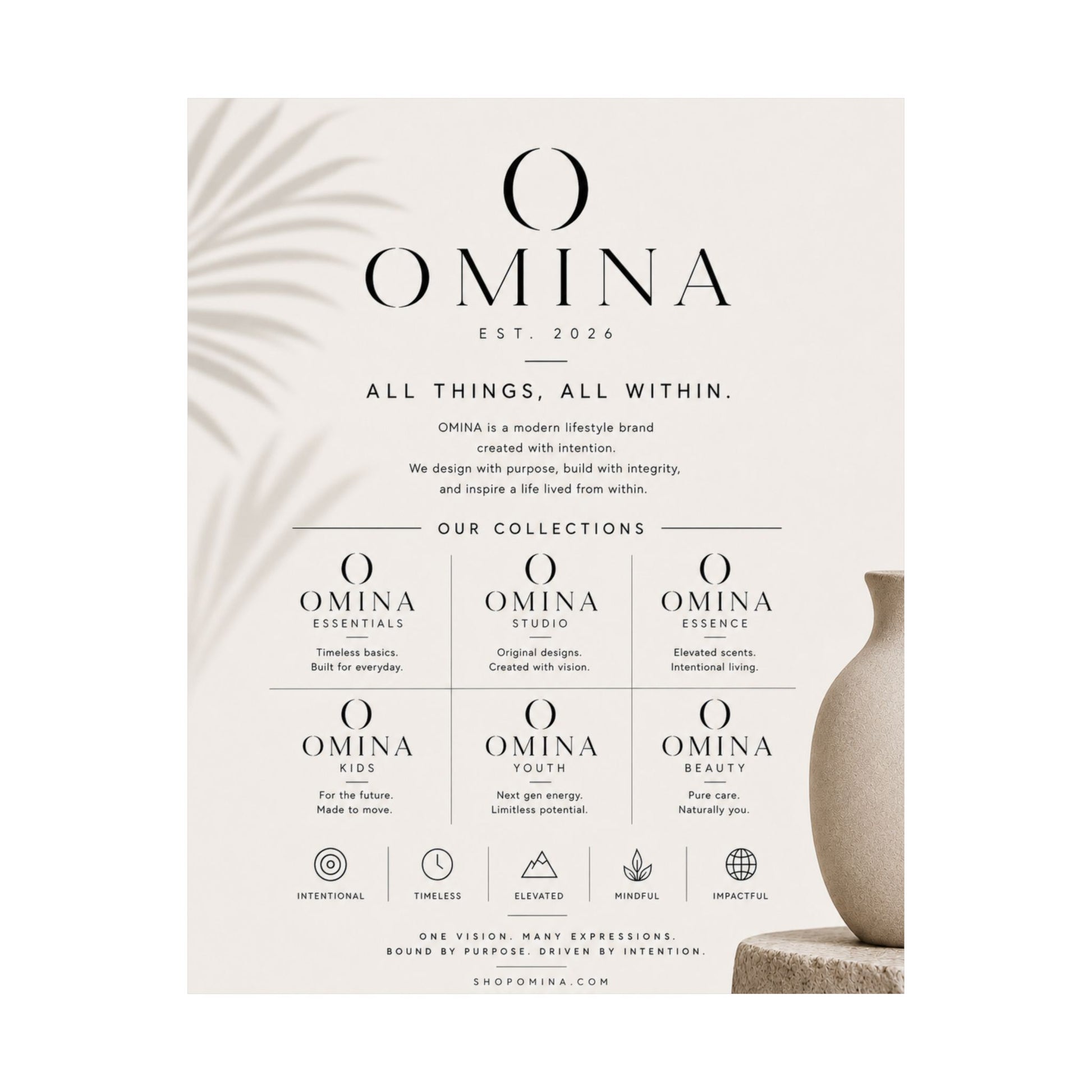 Matte Vertical Poster — Minimalist Brand Logo & Collections Display Printify