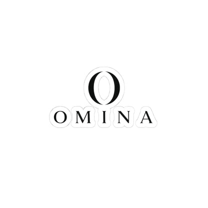 Omina Logo Kiss-Cut Sticker — Minimal Monogram Decal for Laptops & Branding Printify