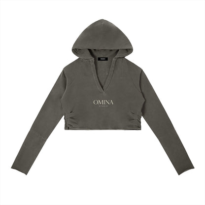 Vintage Washed Raw Edge Hoodie ODMPOD