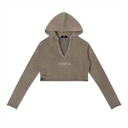 Vintage Washed Raw Edge Hoodie ODMPOD