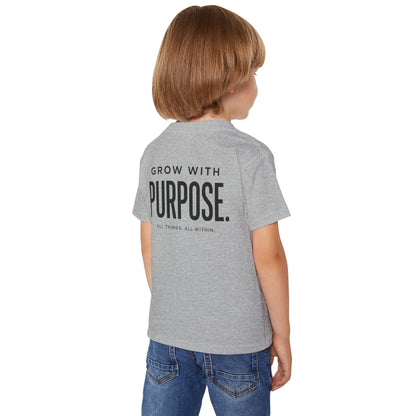 Toddler T-Shirt — "Grow With Purpose" Inspirational Logo Tee Printify