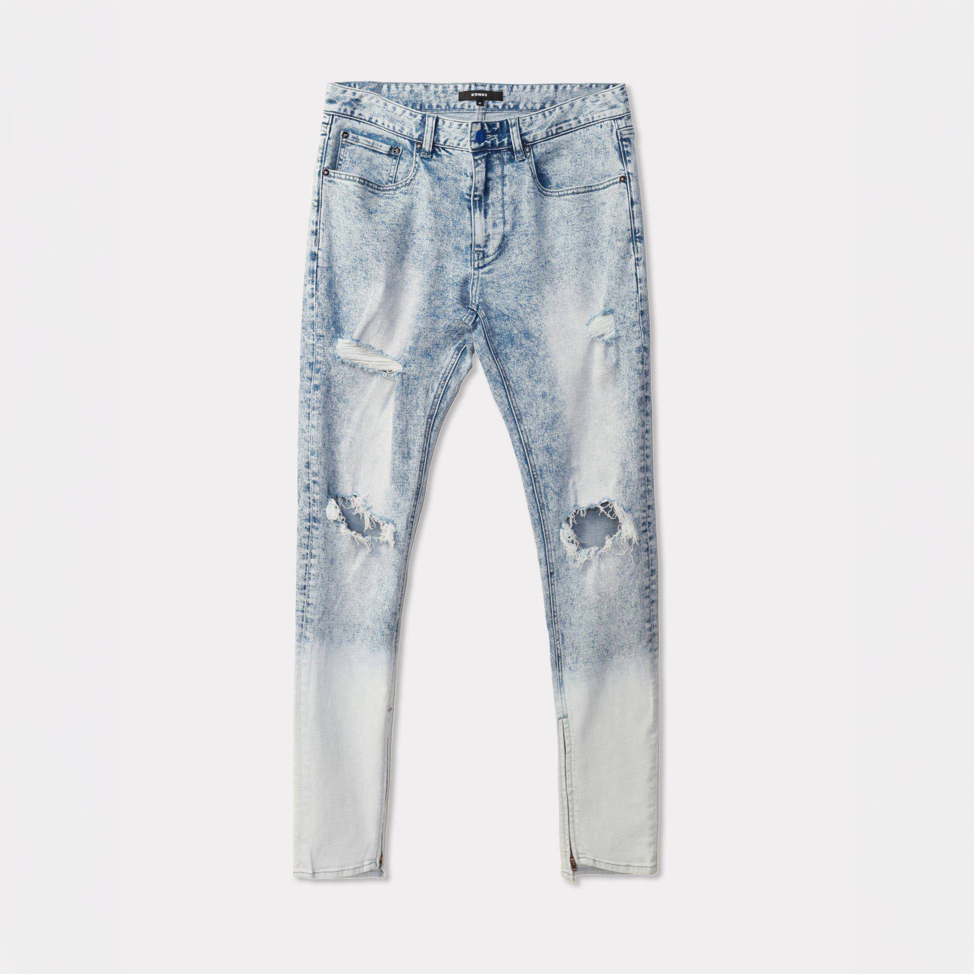 Konus Men's Acid Washed Jean in Blue Shop at Konus