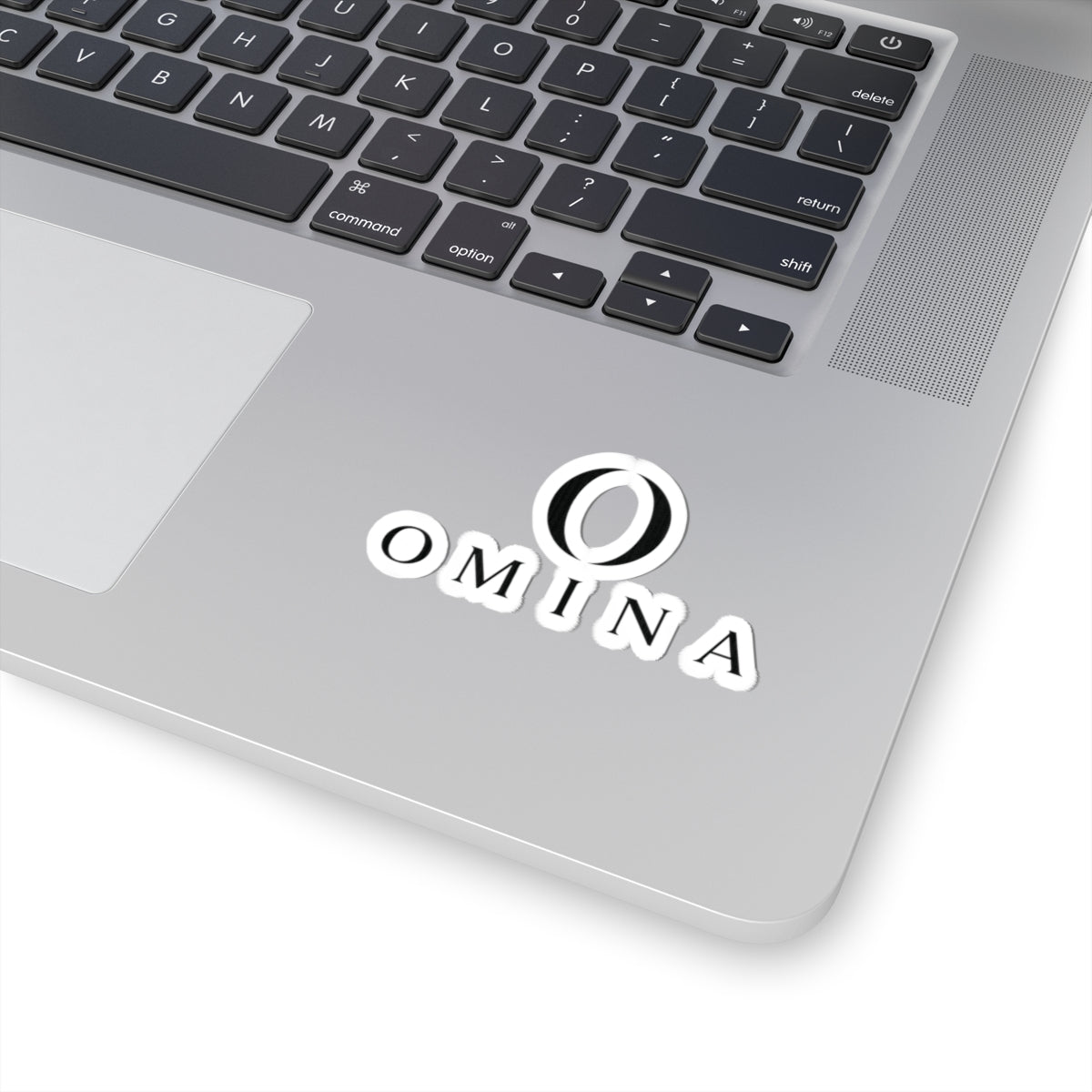 Omina Logo Kiss-Cut Sticker — Minimal Monogram Decal for Laptops & Branding Printify