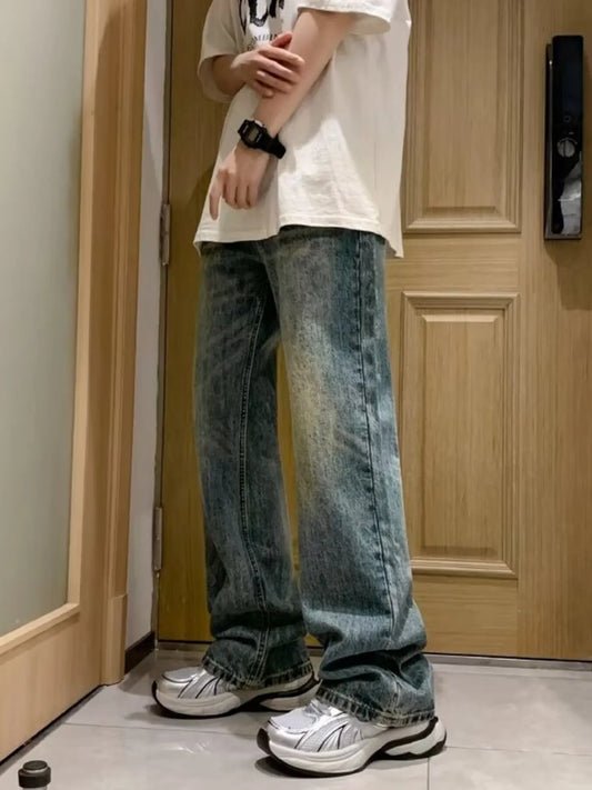 Men's Full Size Wash Loose Fit Jeans Plus Size Simply Love