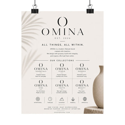 Matte Vertical Poster — Minimalist Brand Logo & Collections Display Printify