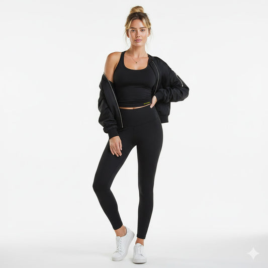 Alexa Black Scoop Neck Tank Auragen