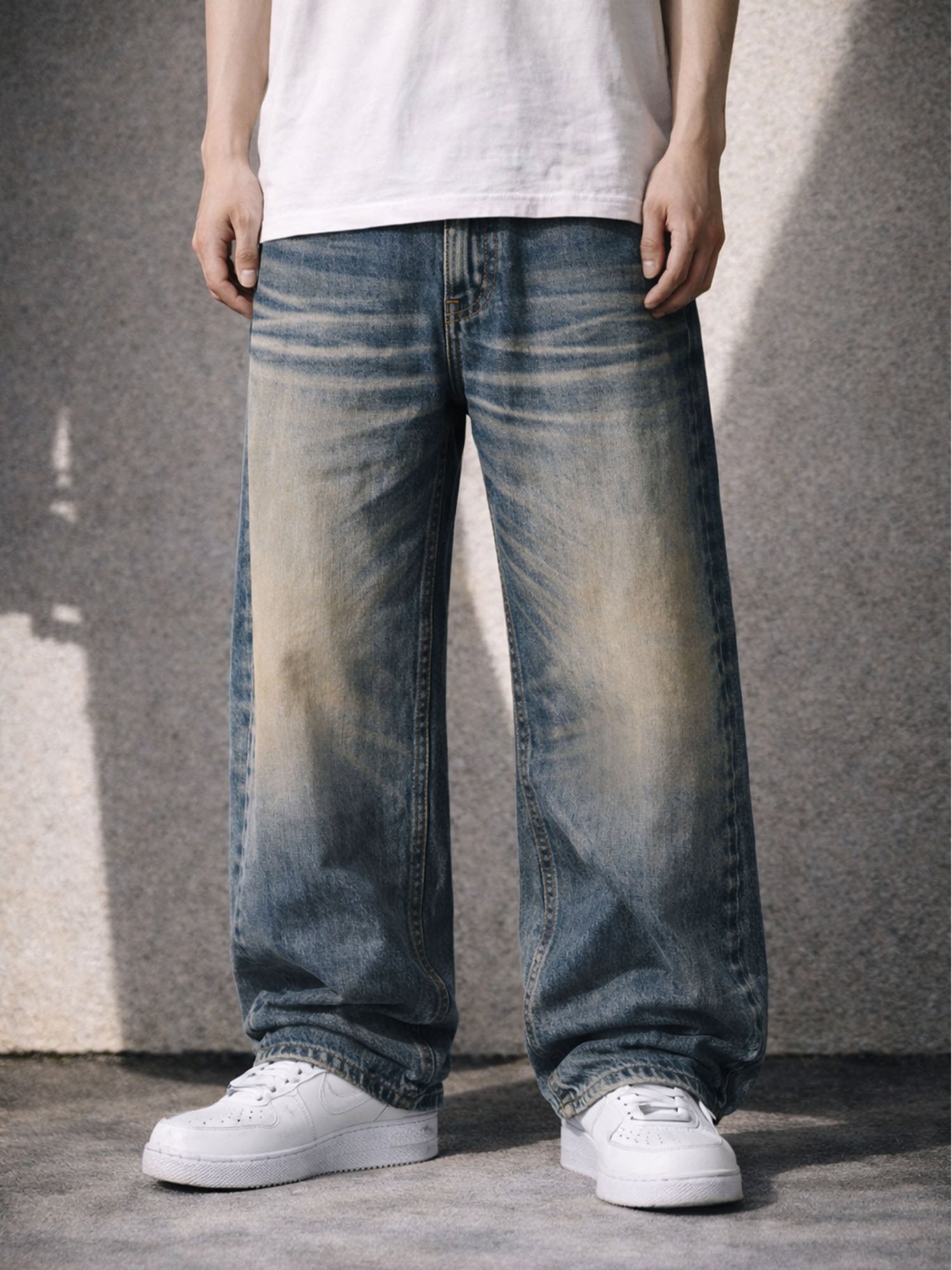 SANDWASH BAGGY DENIM UNDEVELOPED