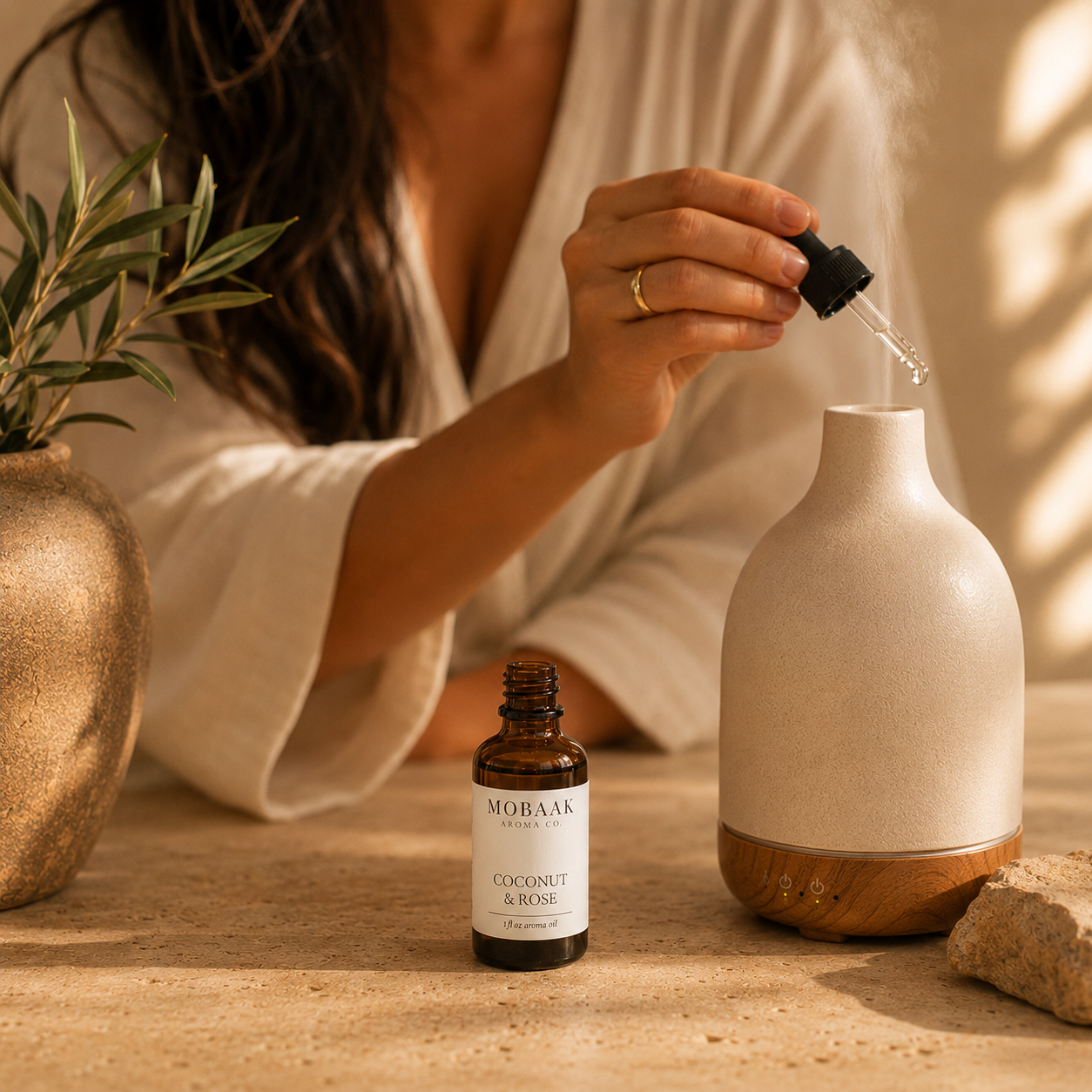 Coconut + Rose Aroma Oil Mobaak Aromatherapy Shoppe