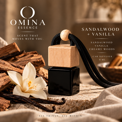 OMINA ESSENCE – Sandalwood + Vanilla Car Diffuser Omina