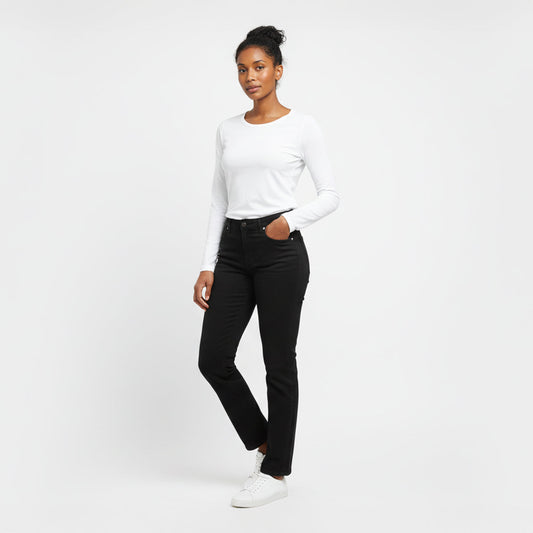 Drew White Long Sleeve Crew Auragen