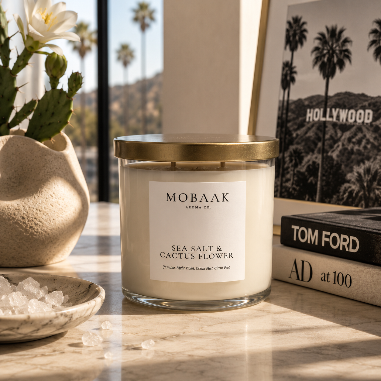 Sea Salt & Cactus Flower Candle Mobaak Aromatherapy Shoppe