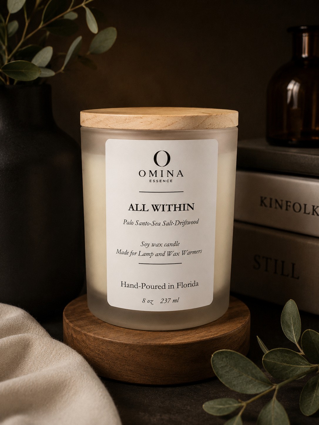 ALL WITHIN — Wickless Soy Candle Omina