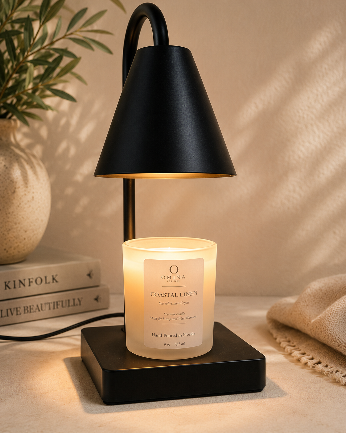Coastal Linen — Wickless Soy Candle Omina