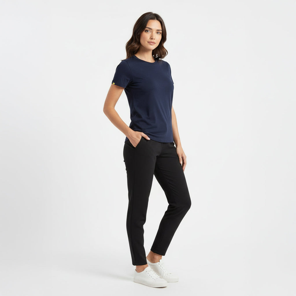 Kenzi Navy Short Sleeve Crew Auragen
