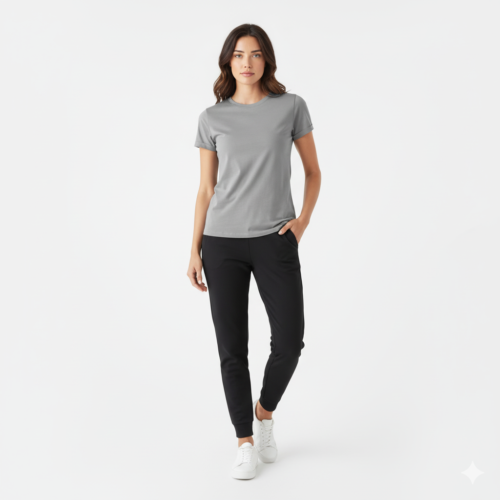 Kenzi Grey Short Sleeve Crew Auragen