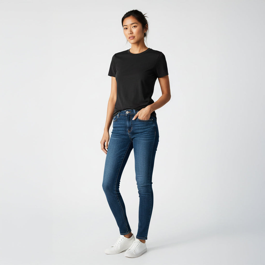 Kenzi Black Short Sleeve Crew Auragen