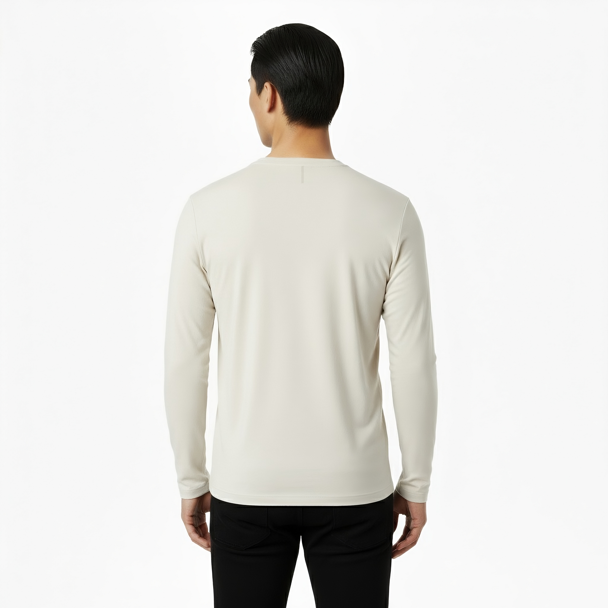 Mason White Long Sleeve Crew Auragen