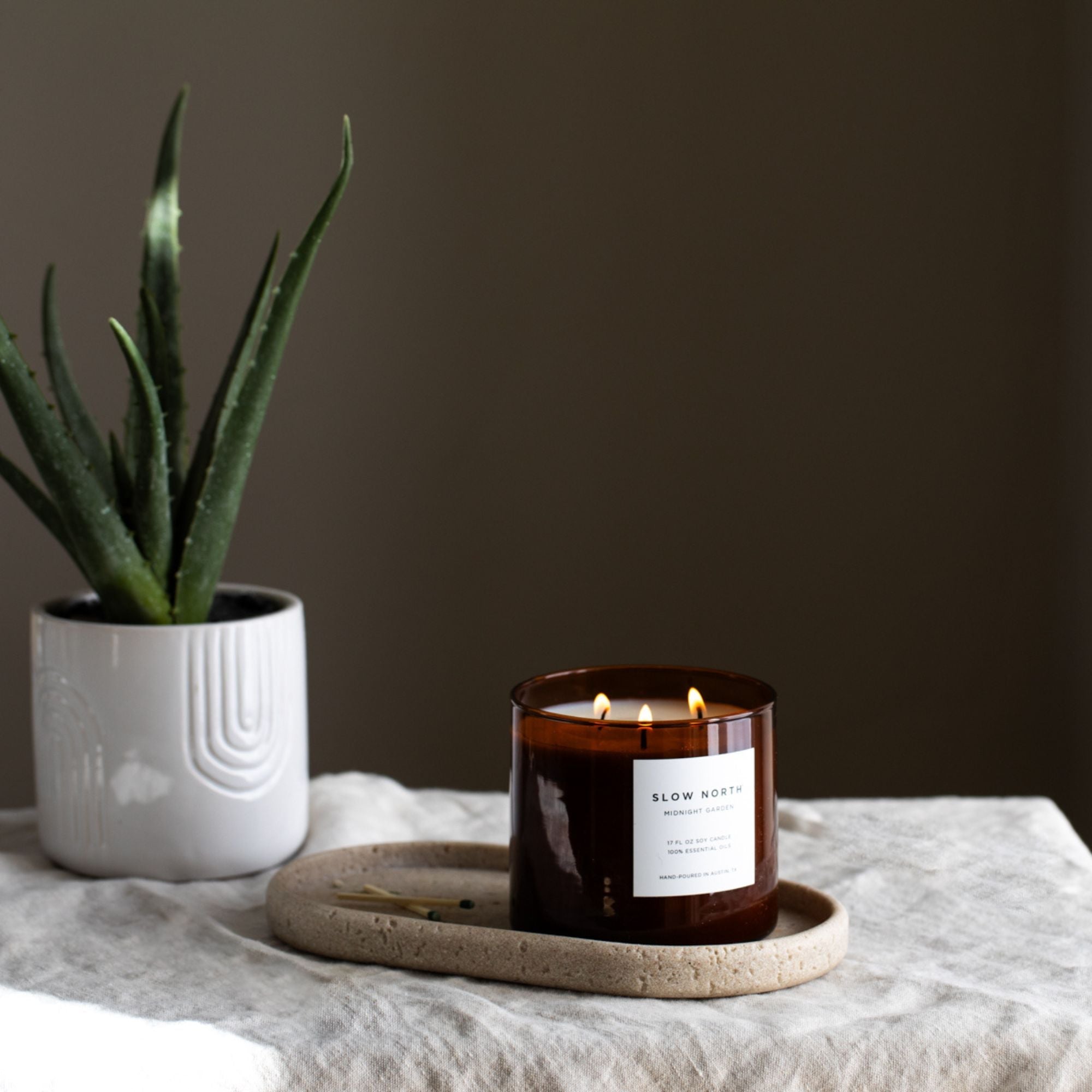 Midnight Garden (Lavender + Rosemary + Geranium) - Signature 3-Wick Candle Slow North