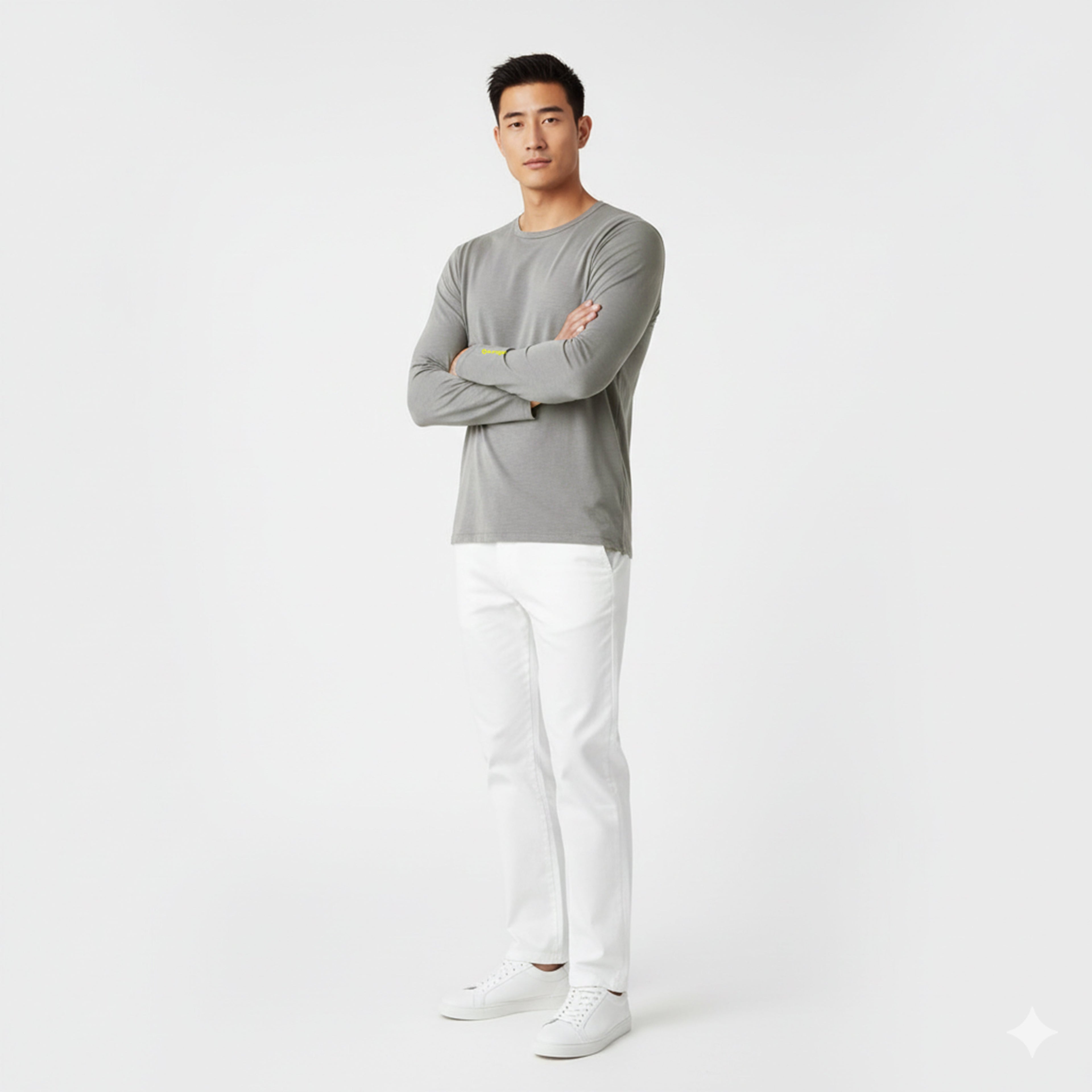 Mason Grey Long Sleeve Crew Auragen