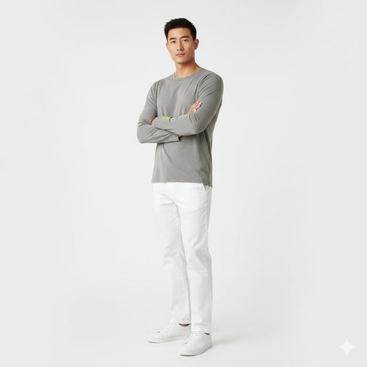 Mason Grey Long Sleeve Crew Auragen