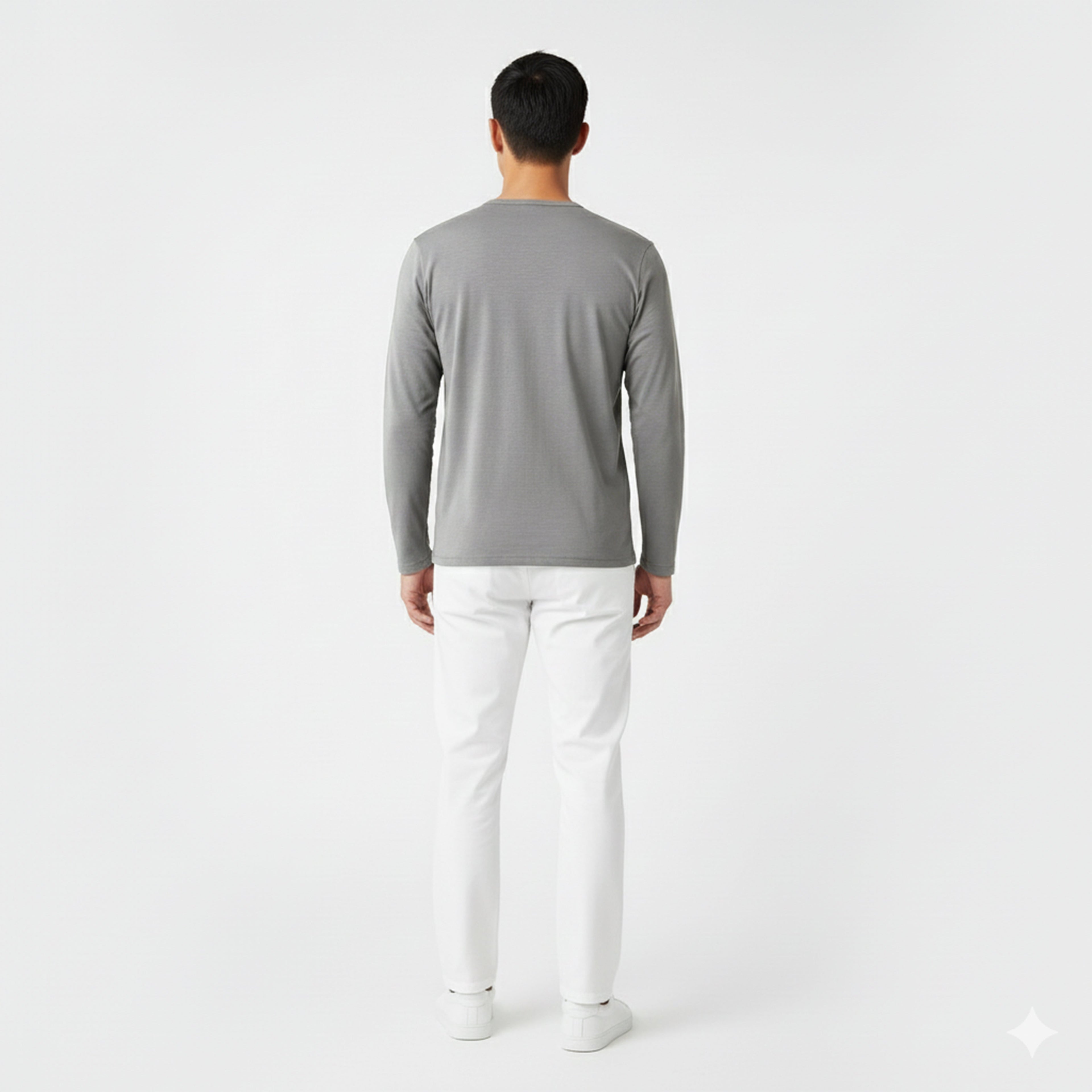 Mason Grey Long Sleeve Crew Auragen