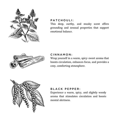 Frosted candle from Slow North's Moonglow Signature Collection featuring Patchouli, Cinnamon, and Black Pepper scents on a soft-lit background.