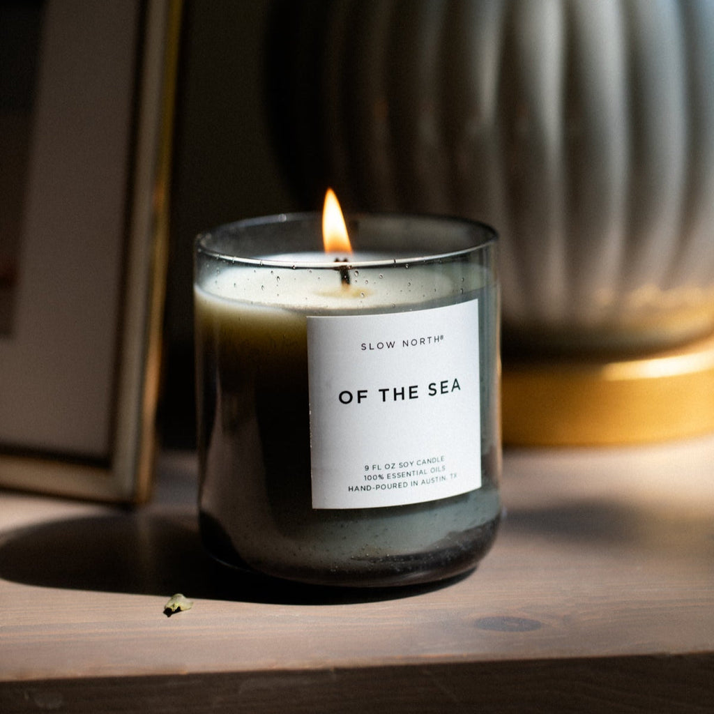 Slow North Of The Sea spa candle from the Spa Collection, featuring a calming ocean-inspired design and soothing scent.