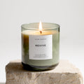 Slow North Revive Spa Collection Candle with natural wax and calming design, ideal for creating a relaxing spa ambiance.
