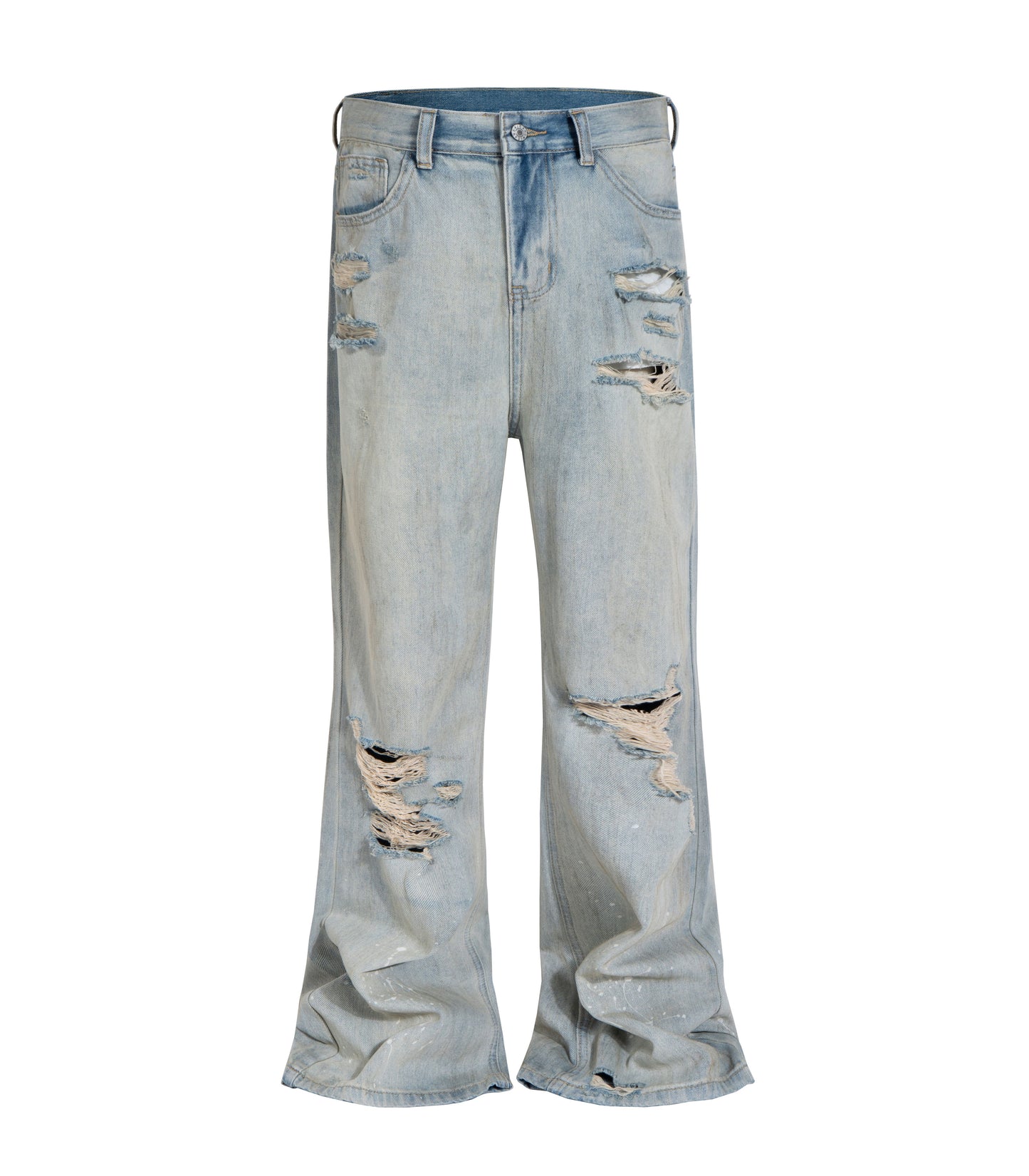 STONE DESTRUCTION FLARE DENIM UNDEVELOPED