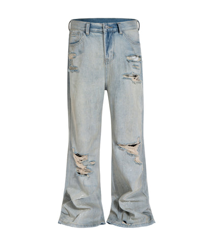 STONE DESTRUCTION FLARE DENIM UNDEVELOPED