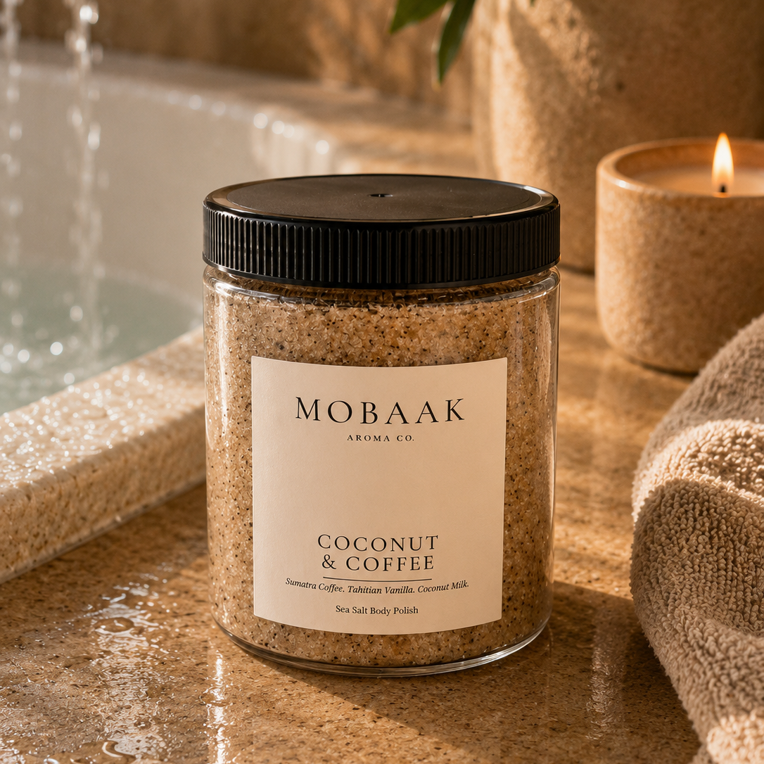 Coconut + Coffee  Body Polish Mobaak Aromatherapy Shoppe