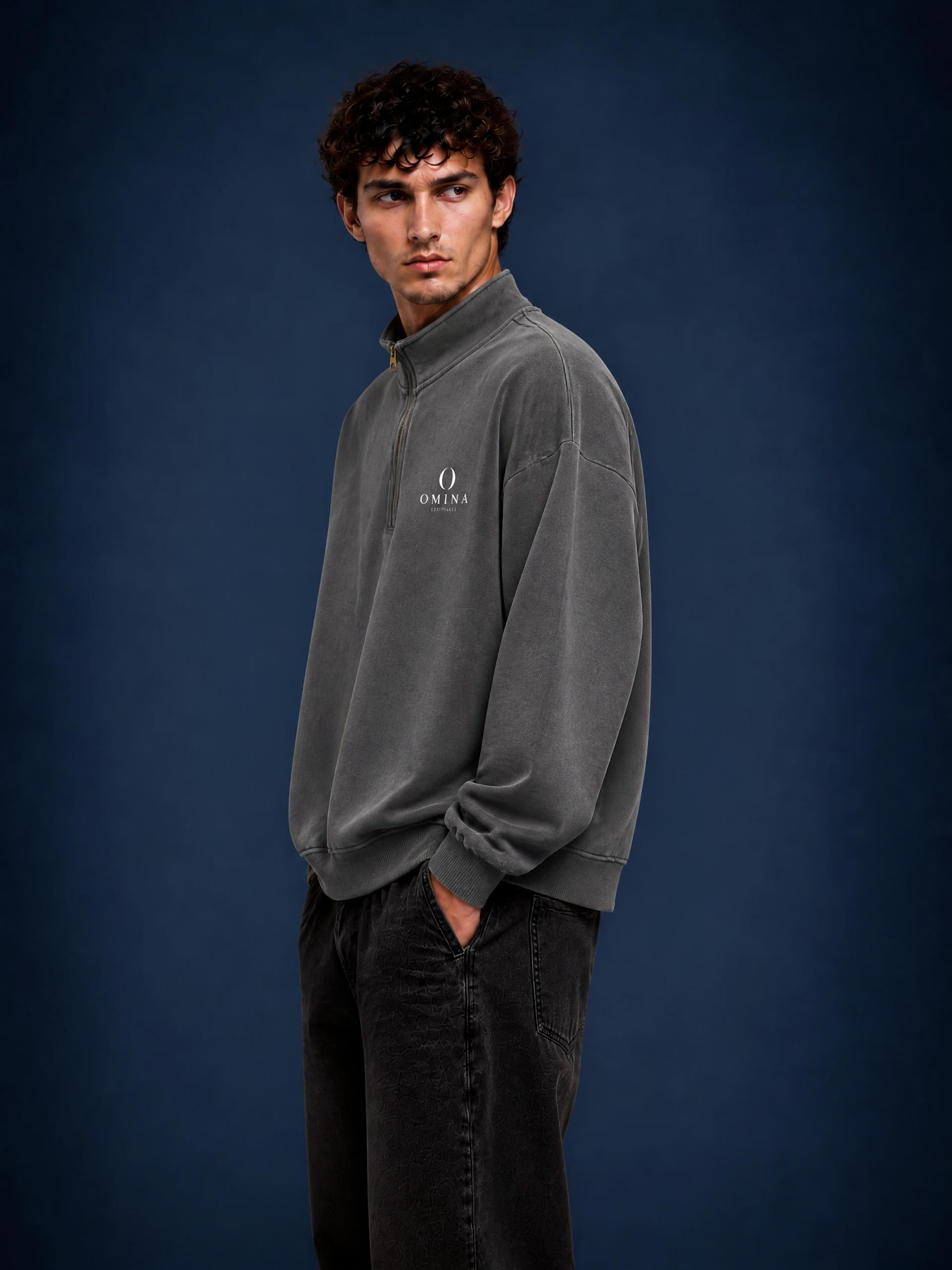 OMINA Essentials | Unisex Vintage Wash Fleece Sweatshirt ODMPOD