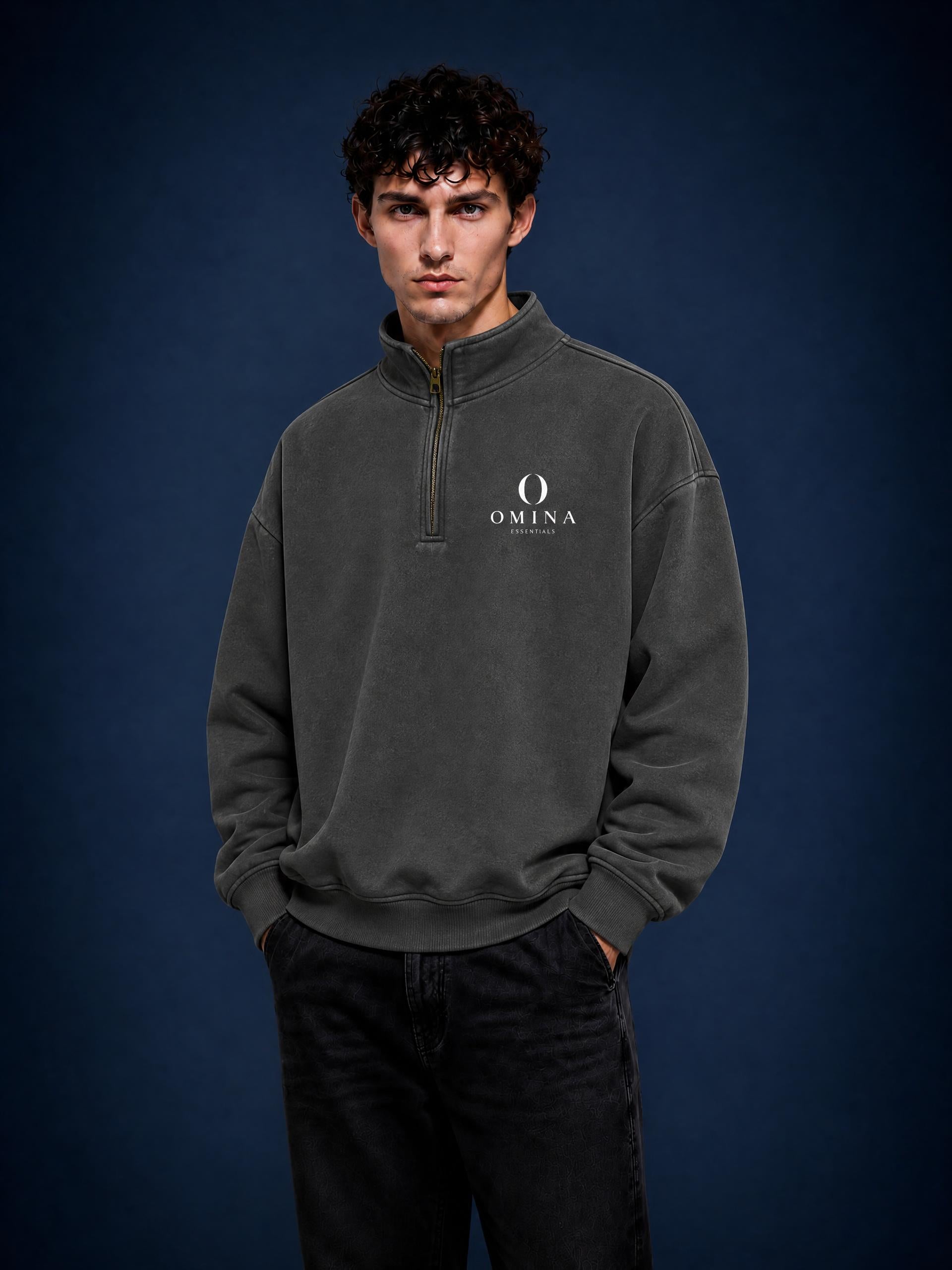 OMINA Essentials | Unisex Vintage Wash Fleece Sweatshirt ODMPOD
