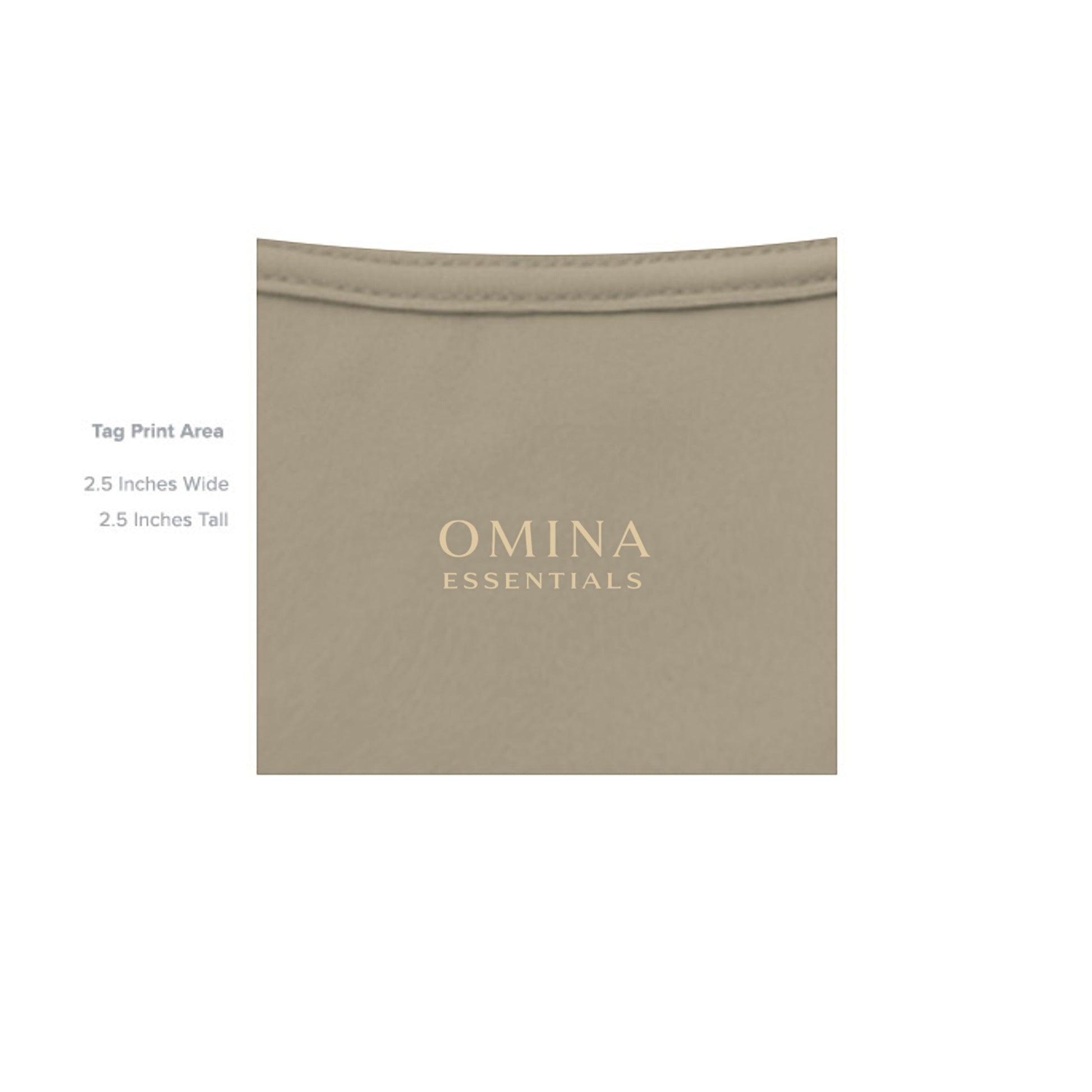 OMINA Essentials beige heavyweight combed ring-spun cotton t-shirt with minimalist branding.