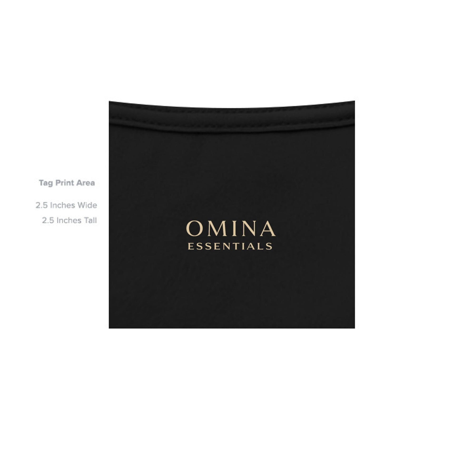 OMINA Essentials black heavyweight combed ring-spun cotton t-shirt with gold logo print on chest. Relaxed oversized fit.