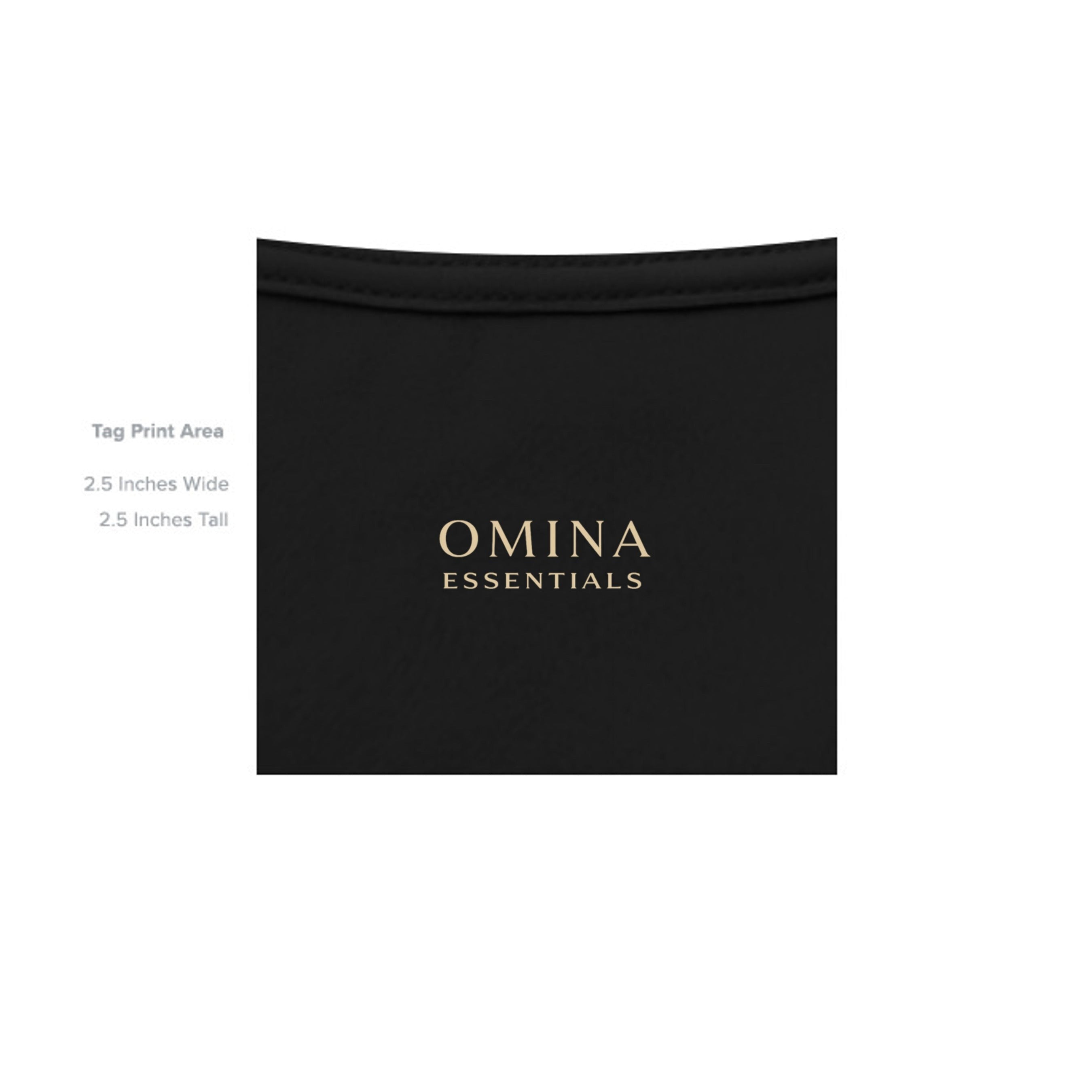 OMINA Essentials black heavyweight combed ring-spun cotton t-shirt with gold logo print on chest. Relaxed oversized fit.