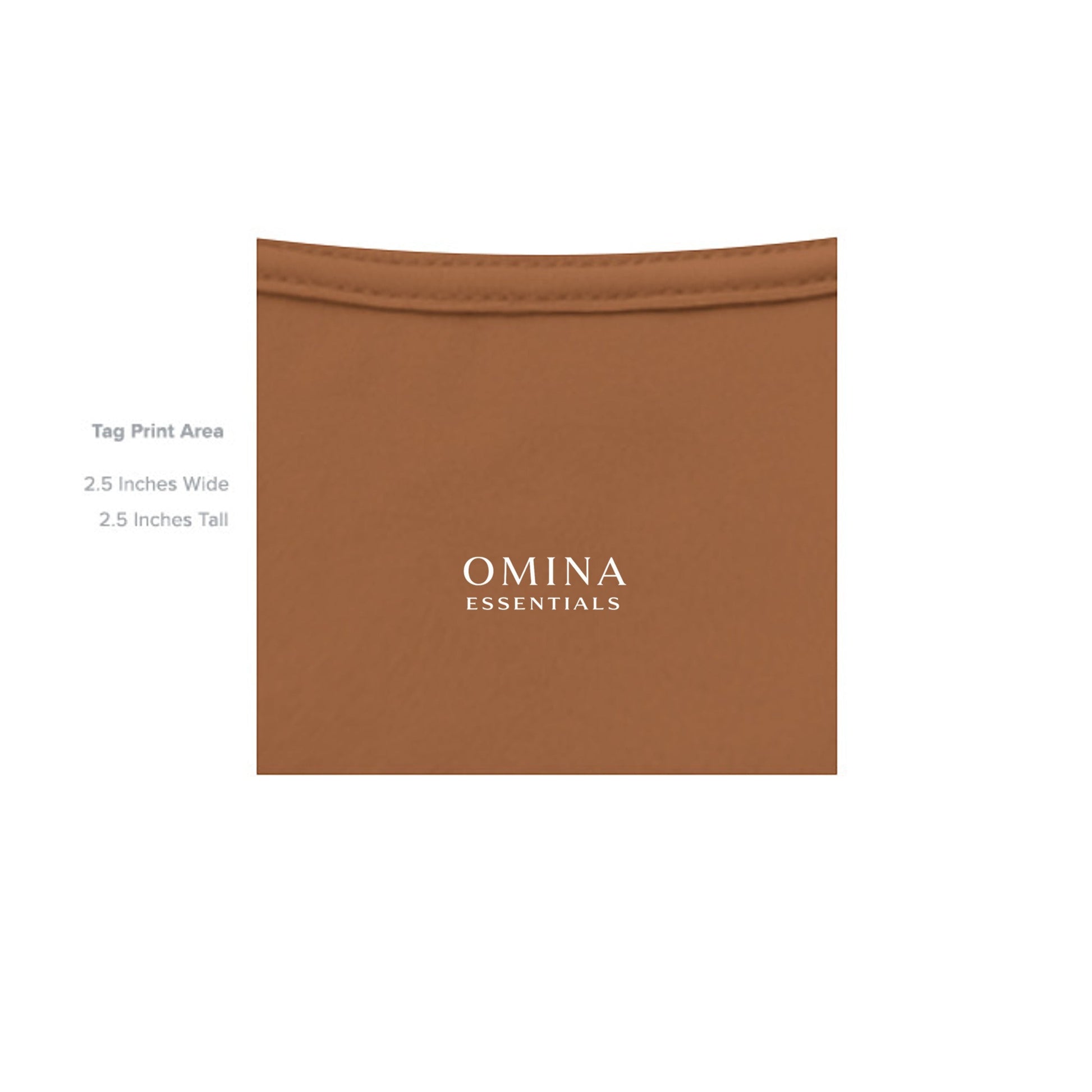 Omina Essentials brown heavyweight cotton oversized tee with minimalist logo print.