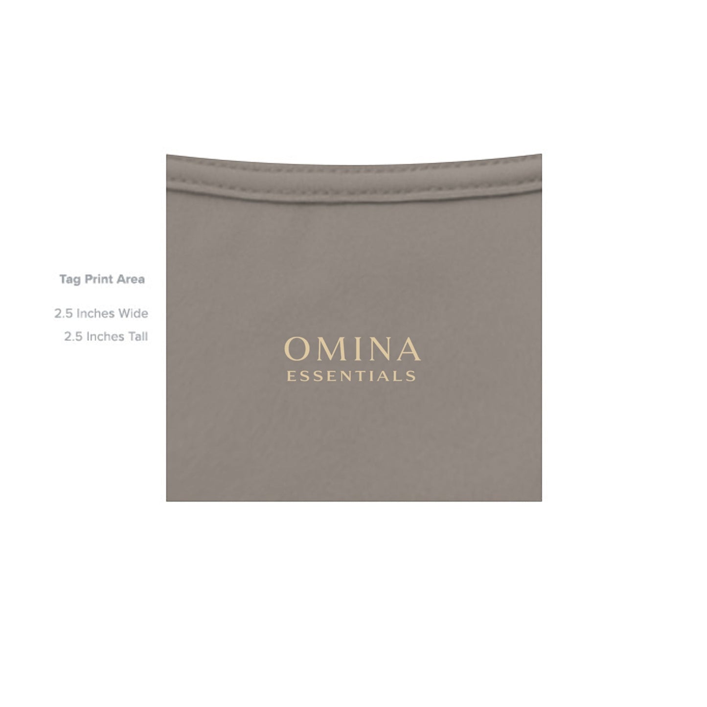 Omina Essentials taupe heavyweight combed ring-spun cotton oversized t-shirt with minimalist design and branded logo.