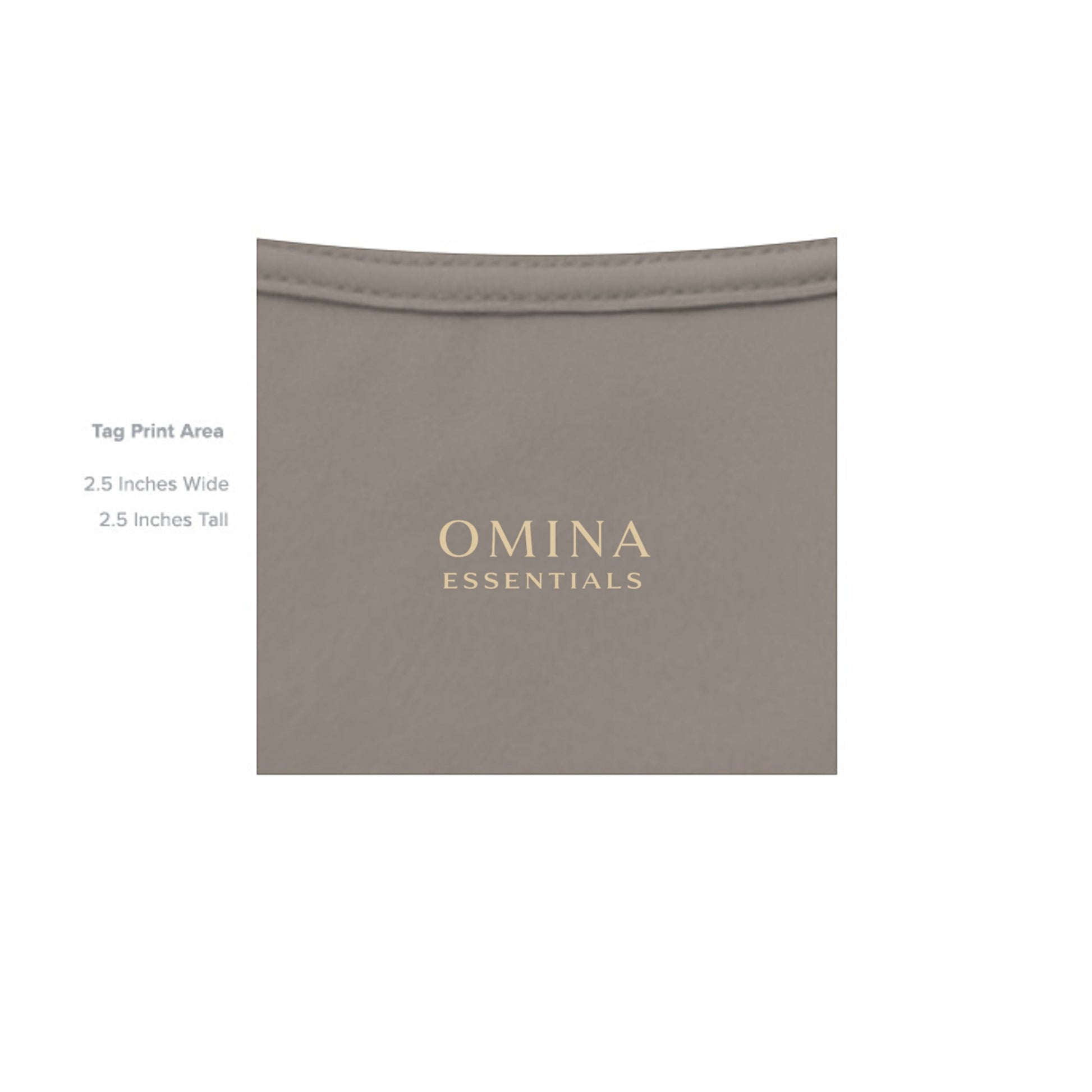 Omina Essentials taupe heavyweight combed ring-spun cotton oversized t-shirt with minimalist design and branded logo.