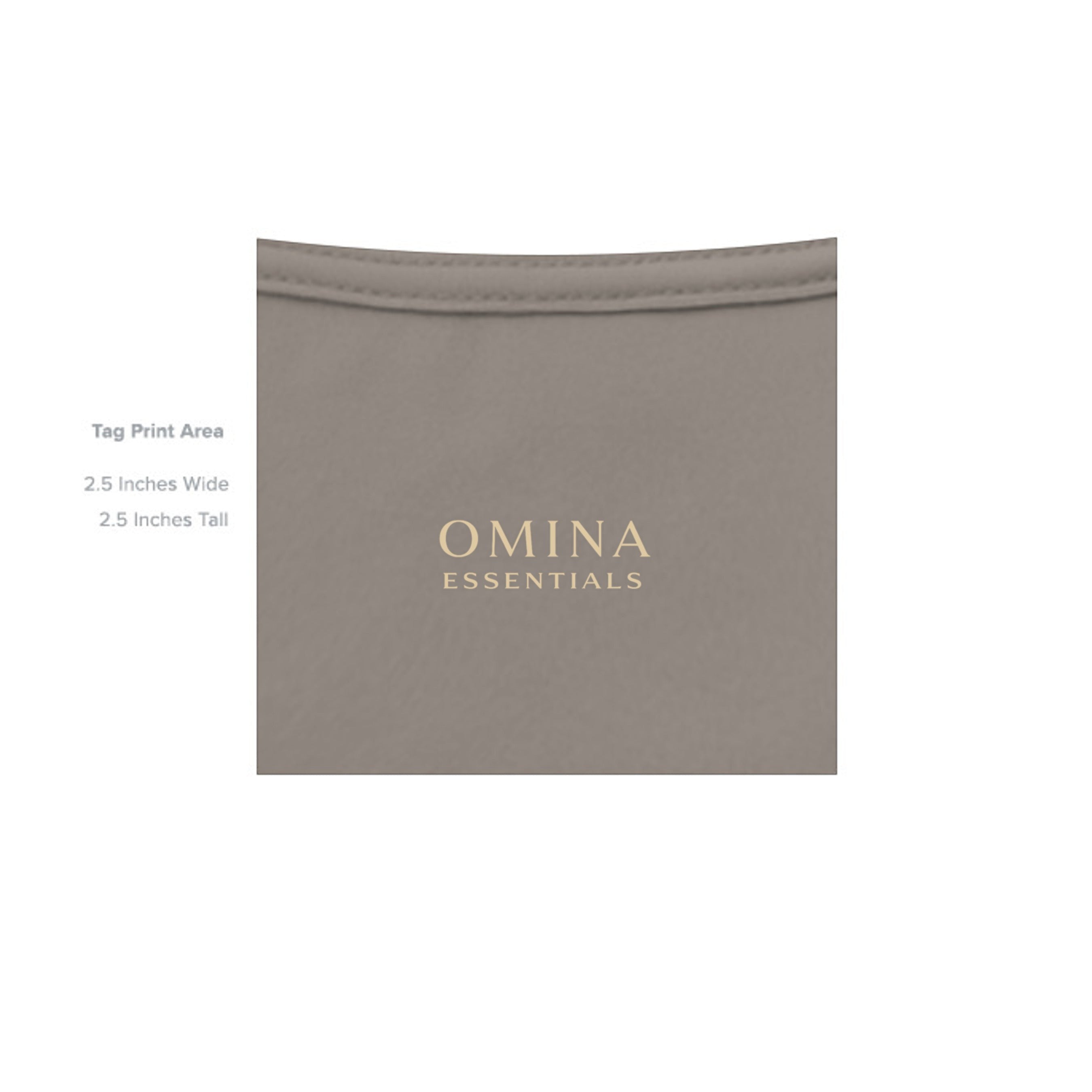 Omina Essentials taupe heavyweight combed ring-spun cotton oversized t-shirt with minimalist design and branded logo.