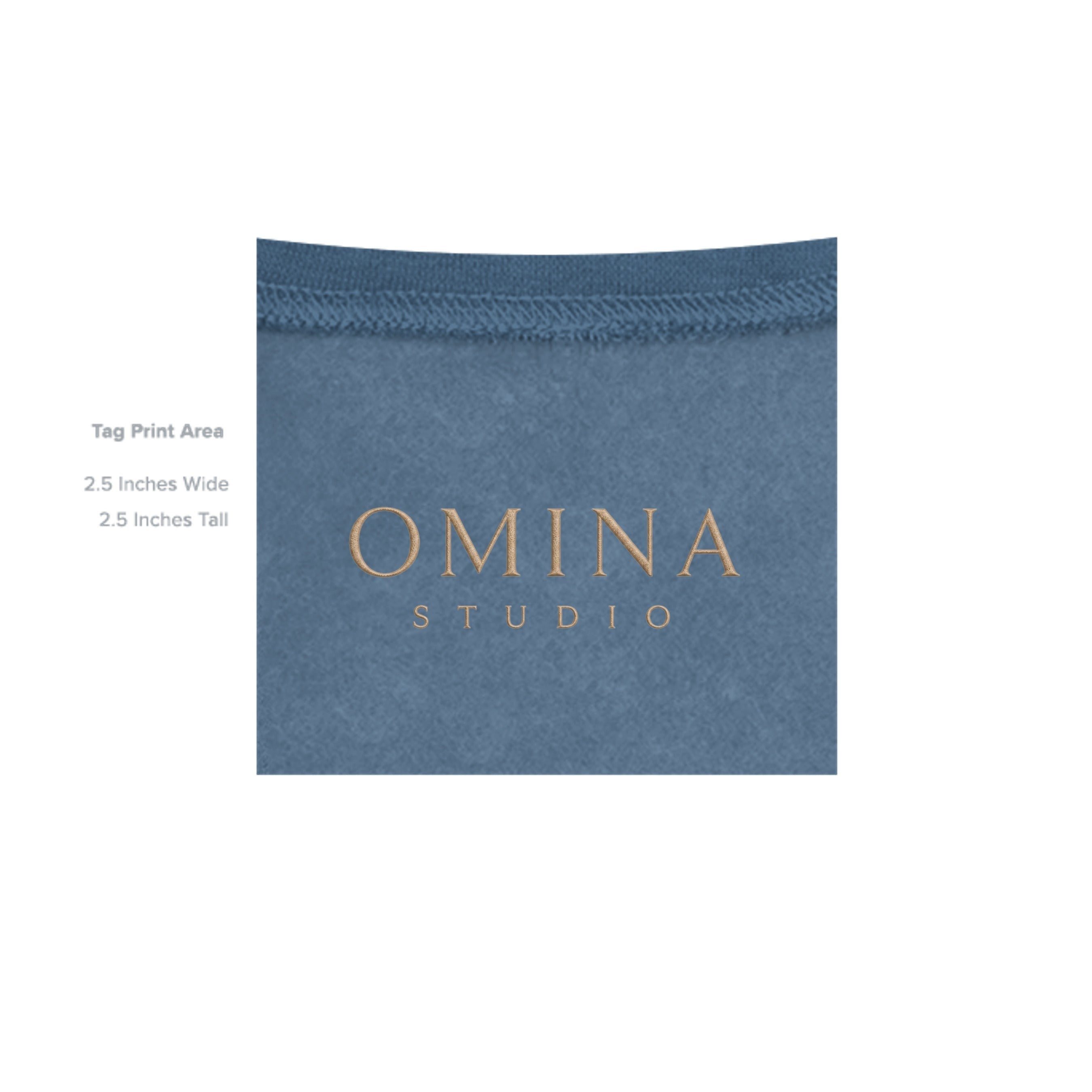 Omina blue graphic print hoodie sweatshirt with Medusa design. Soft, relaxed fit, drawstring hood, kangaroo pocket.
